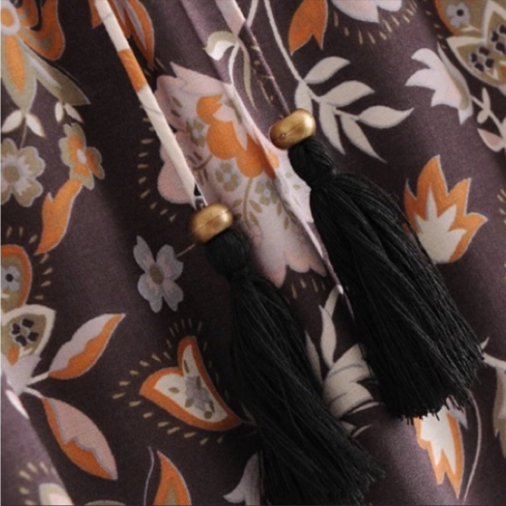 #82CLOSEOUT SALE! NEW! Gypsy Boho Floral Maxi Skirt - Picture 8 of 9